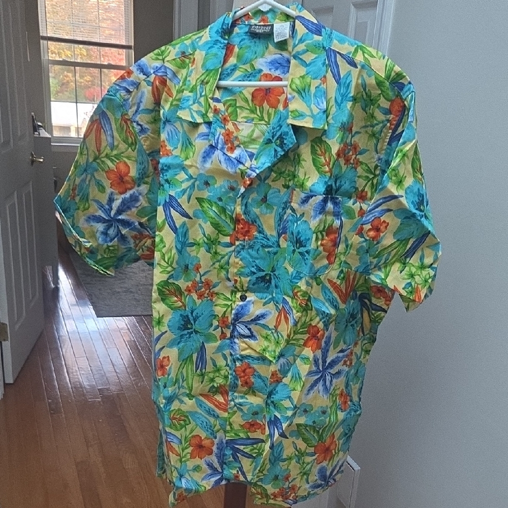 Men's Floral Hawaiian Shirt By Edwards Casualwear